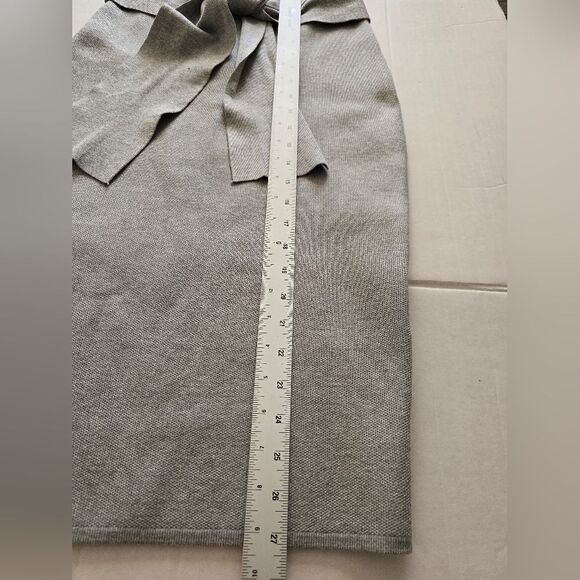 Sheike Tie Waist Gray Knitted Pencil Skirt Size Small - Picture 4 of 7